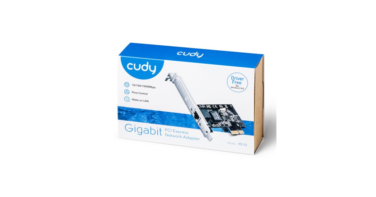 CUDY PE10 Gigabit Netzwerkkarte PCI Express - 1000 Mbps LAN Karte Für Windows